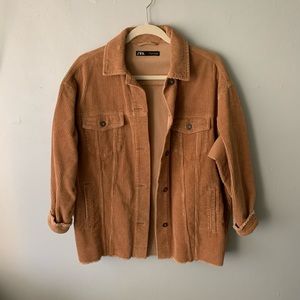 Zara Oversized Corduroy Jacket